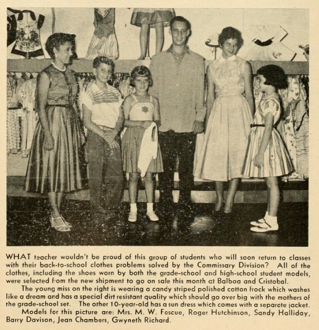 Article about back-to-school clothing sold in the commissary.