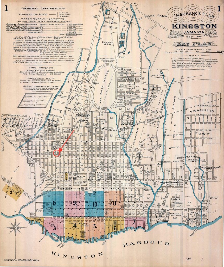 Approximate location of 145 W St. in Kingston, 1894, via Insurance Map of Kingston.