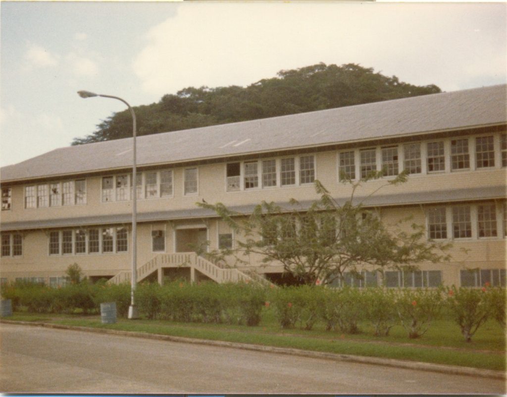 Image of Santa Cruz Elementary school. Photo taken in ~1975.