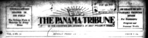 This is an example of the heading on the front page of the Panama Tribune