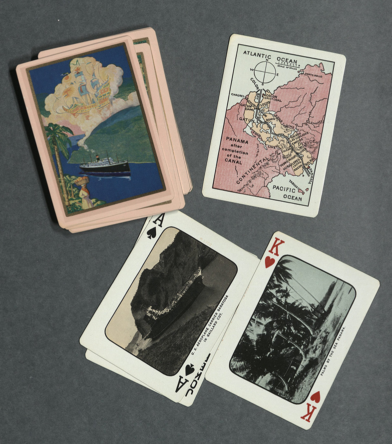 A deck of playing cards with some cards turned over.